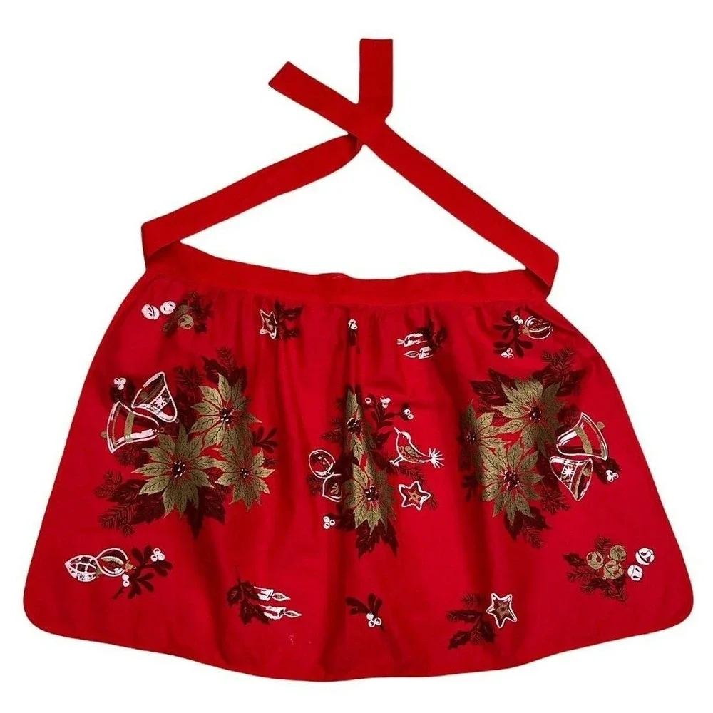 Vintage 1950s‎ Christmas Apron Mid Century Holidays 18